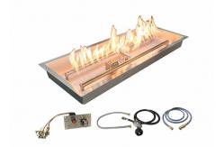 China Silver Linear Trough Gas Fire Pit Insert  65000 BTU Fire Pit Burner Plate supplier