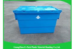 China Packaging Distribution Totes With Hinged Lid , Logistic Big Plastic Containers supplier