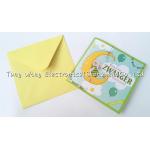 Fashionable musical birthday greeting cards , song greeting cards for sale