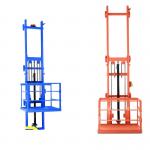 10m  Two Post Cargo Lift 1 Ton Vertical Cargo Lift Warehouse Cargo Elevator for sale