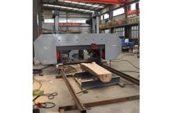 China Large Wood Working Portable Horizontal Band Sawmill Log Cutting Machine supplier
