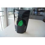 Glossy Black Hot Stamping Aluminium Foil Pouch , k Coffee Bean Packaging for sale