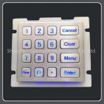 4x4 Button Wired Backlit Keyboard , Simple Installation Electronic Door Keypad for sale