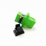 SC APC Green Color SM Simplex Fiber Optic Adapter For FTTX for sale