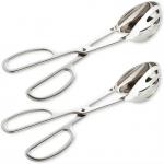 Polished Stainless Steel Salad Tongs Toxinfree For Multiapplication for sale