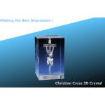 crystal beveled rectangle/Christian Cross 3D Crystal/blank crystal rectangle/crystal award for sale