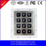 Custom Industrial Numeric Keypad , 12 Plastic Keys Metal Keypad With Backlight for sale