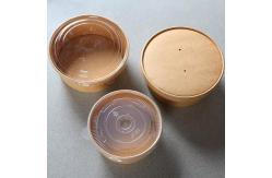 China Custom Printed To Go salad Noodle Takeaway Craft Paper Bowls Disposable 16Oz supplier
