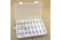 China Compact and Versatile Blue 24 Grid Plastic Organizer Box with Removable Dividers supplier