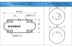 China 1B5073 Bellow No.1B330 Industrial Air Spring Refer To Contitech FS 330-14 supplier