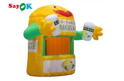 China Stand Outdoor Tent Inflatable Lemonade Booth With Air Blower For Promotion supplier