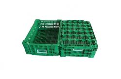 China Vegetables Folding Plastic Crate Industrial Fruit Storage Crates 400*300*140mm supplier
