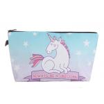Unicorn Cosmetic Pouch Bag For Makeup 18 * 13.5cm Or Custom Size Polyester Material for sale