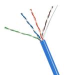 Copper 23AWG UTP CAT6A Cable CMR Plenum Cable With Blue PVC Jacket 500MHz 1000ft for sale