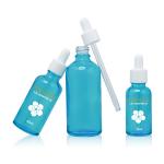 50ml Oil Dropper Glass Bottle Painting Blue Cosmetic Container for sale