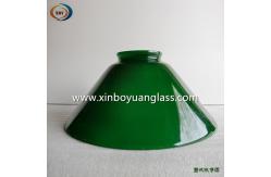 China Green bell shaped glass pendant light cover supplier