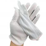 China Anti Slip Adhesive Gloves with White Edges and Red Border Anti-static Gloves manufacturer