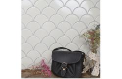 China Dragon Scale Full Body Mosaic Ceramic Tiles Bathroom Background Wall Fish Scale Tile supplier