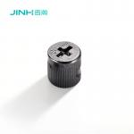 SPCC Cold Rolled Steel 12mm Minifix Cam Lock Fitting Black Nickel Plated JH-1046 Hidden Eccentric Connector for Cabinets for sale