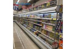 China Open Air Curtain Fridge With Laminate Bearing Capacity 60kg Cabinet Case Chiller supplier