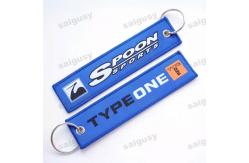 China Compact Design Embroidery Keychain Double-Sided Stitching Embroidered Design for Car Enthusiasts supplier