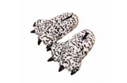 China Home Lifelike Leopard Printed Plush Warm Fur Shoes supplier