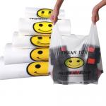 Poly Plastic Vest Type Carrier Bags Polyethylene 20 - 60 Micron Thickness for sale