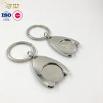 Shopping Trolley Coin Keychain Carabiner Metal Zinc Alloy Coin Holder For Gift for sale