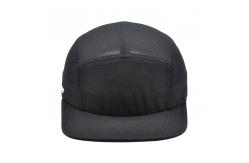 China Custom Breathable Mesh Running Hat 5 Panel Nylon Camper Cap With Embroidery supplier