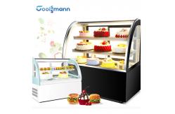 China Adjustable Glass Shelf Cake Display Cooler Double Temperature Dessert Cabinet supplier