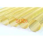 Gold Single Steel Spiral Binding Coils With Electroplated Finish 1/4 Inch for sale