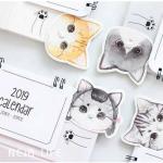 Cute Cat Desk Wall Calendar 100 X 140mm Wire Bound For Giveaway / Promotion for sale