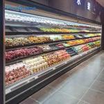 4 Layers Salad Display Refrigerator , LED 800L Open Case Chiller 1250 * 890 * 2050mm for sale