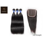 High Grade 66.04cm 26inch Virgin Straight Hair Bundles With Frontal for sale