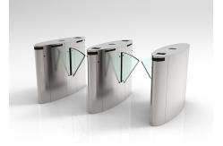 China Multi Lanes Flap Barrier Turnstile IP54 30 Person / Minute Passing Speed Retractable supplier