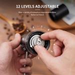 Adjustable Portable Manual Coffee Grinder Aluminum Alloy Stainless Steel Burr Grinder
