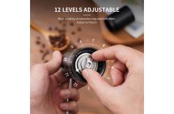 China Adjustable Portable Manual Coffee Grinder Aluminum Alloy Stainless Steel Burr Grinder supplier