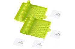 China Nonslip Silicone Spoon Rest , Rustfree Spoon Spatula Holder Antiskid supplier