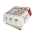 Custom Size Coated Paper Burger Box for Personalized Branding for sale
