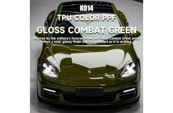 China K015 TPU Full Vinyl Wrap Film With Gloss Combat Green Coloured Ppf Wrap supplier