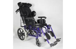 China Pediatric Transport Aluminum Manual Wheelchair For Children Reclining High Back supplier