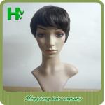 African American Natural Human Hair Wigs Natural Looking 10 Inch for sale