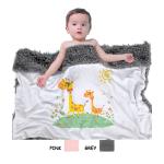 Eco-Friendly Baby Blanket For Sublimation 100% Polyester Double Layer Sherpa Plush Sublimation Throw for sale