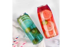 China 210ml 350ml 500ml Clear Plastic Beer Cans / Juice Cans Custom supplier