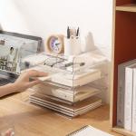 Household Stackable Plastic Desk Organizer Drawers For Office