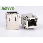 21.4mm Tab-Up 100Base 1 X 1 Modular RJ45 Jack Connector With LEDS Side Entry HR871181A for sale
