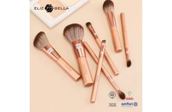 China 7pcs Customizable Travel Makeup Brush Set with Plastic Handle and Synthetic Hair supplier