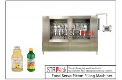 China Lemon Jam Auto Piston Filling Machine Servo Motor Driving With Heated Hopper supplier
