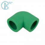 Green Plastic PPR 90 Degree Elbow Smooth Surface With Injection Molded Tech