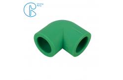 China Green Plastic PPR 90 Degree Elbow Smooth Surface With Injection Molded Tech supplier